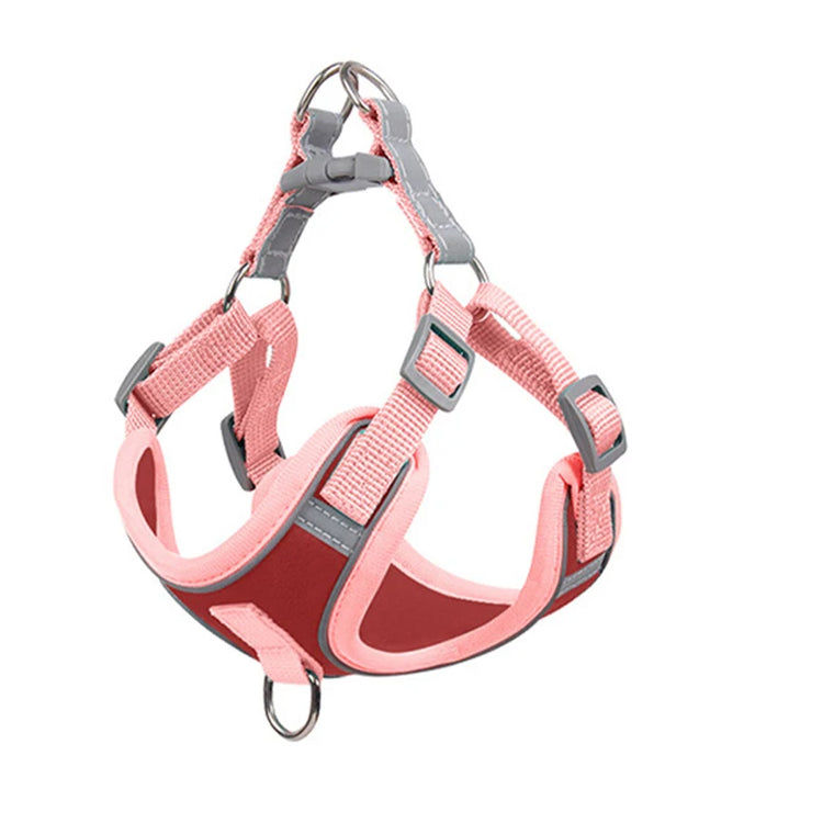 Adjustable Reflective Dog & Cat Harness with Leash – Comfortable, Breathable, and Safe for Small Pets