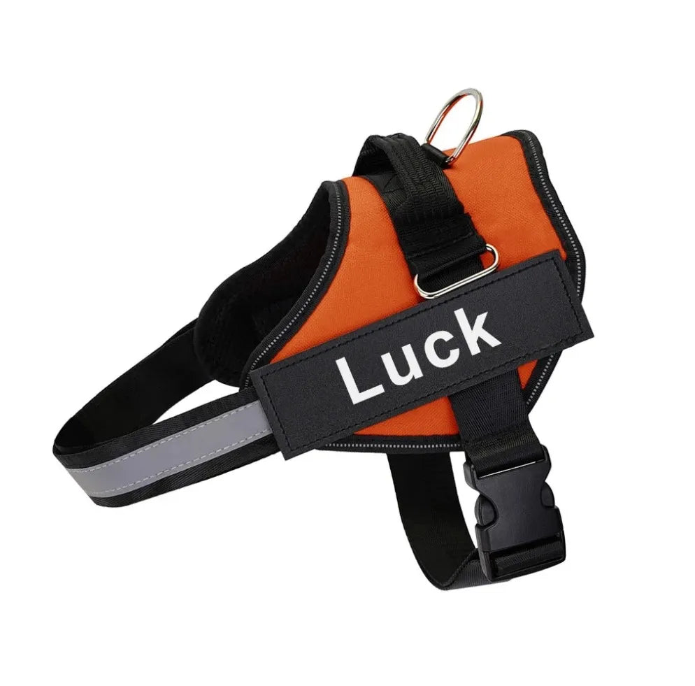 Customizable No-Pull Dog Harness Vest – Reflective & Breathable Outdoor Gear