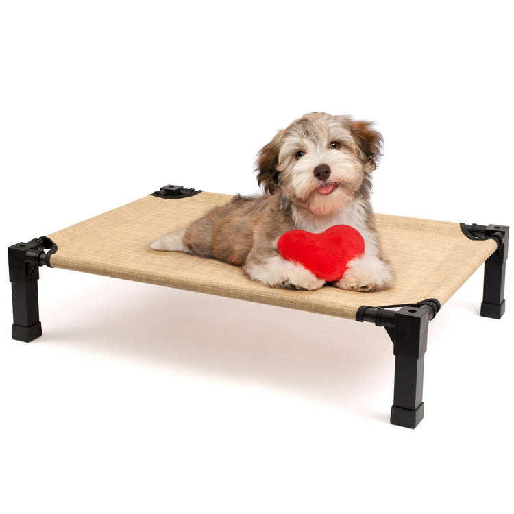 Elevated Dog Bed – Cooling Raised Pet Cot with Chew-Proof Mesh & Metal Frame