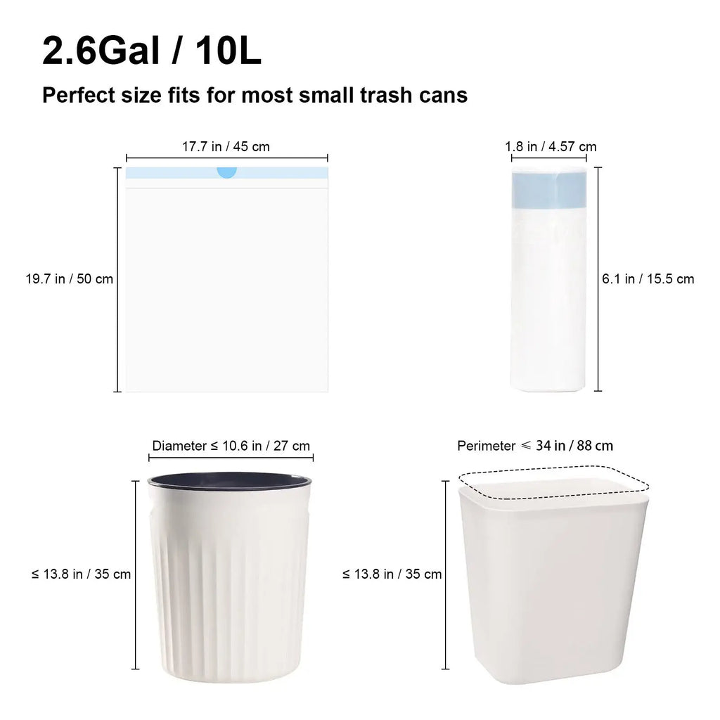 DOEL Drawstring Cat Litter Box Poop Bags – 60 Count (4 Rolls), 17x19in Liners for Easy, Clean Cleanup
