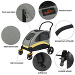 Dog Stroller Ultra-Large 4 Wheels – Foldable Pet Jogger Wagon & Travel Trolley