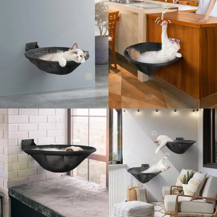 Wall-Mounted Foldable Cat Hammock – Space-Saving Comfort & Fun