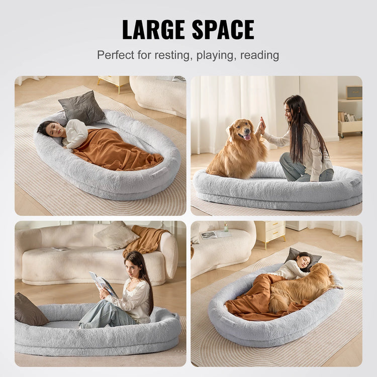 SucceBuy Human Dog Bed – XL Comfort for Adults & Pets