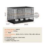 SucceBuy 30-In Flight Bird Cage – Stackable Divided Cage for Small Birds & Travel
