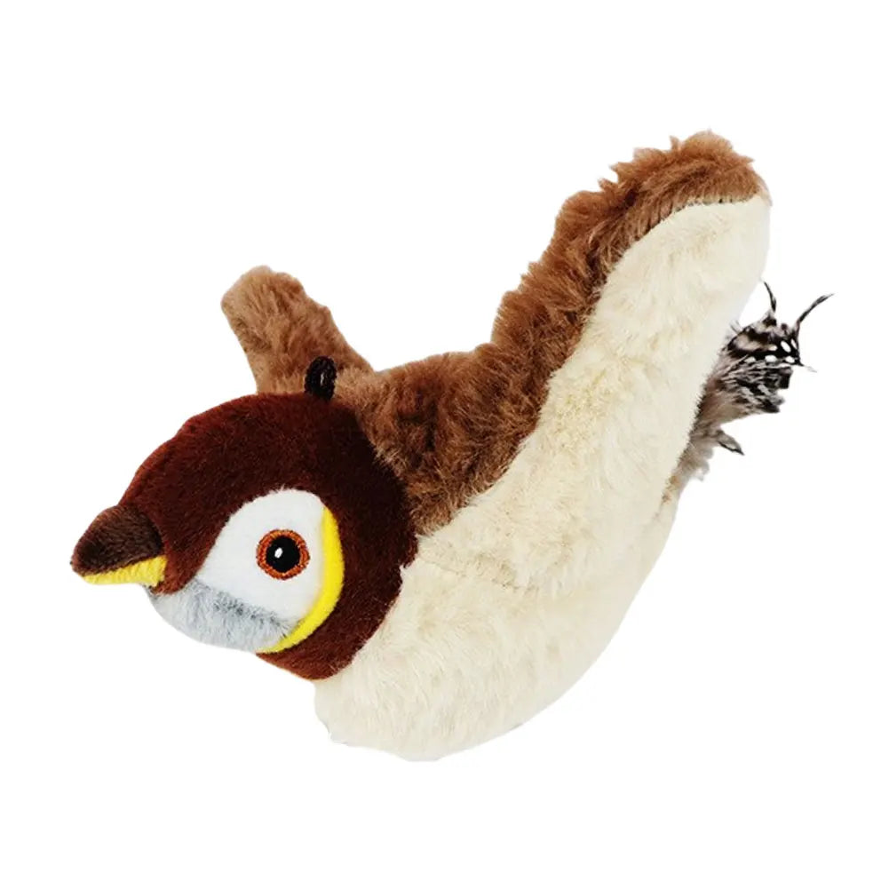 Interactive Chirping Bird Cat Toy – Flapping Plush with Catnip for Indoor Cats & Kittens