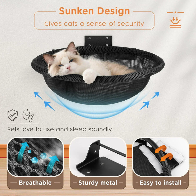 Wall-Mounted Foldable Cat Hammock – Space-Saving Comfort & Fun