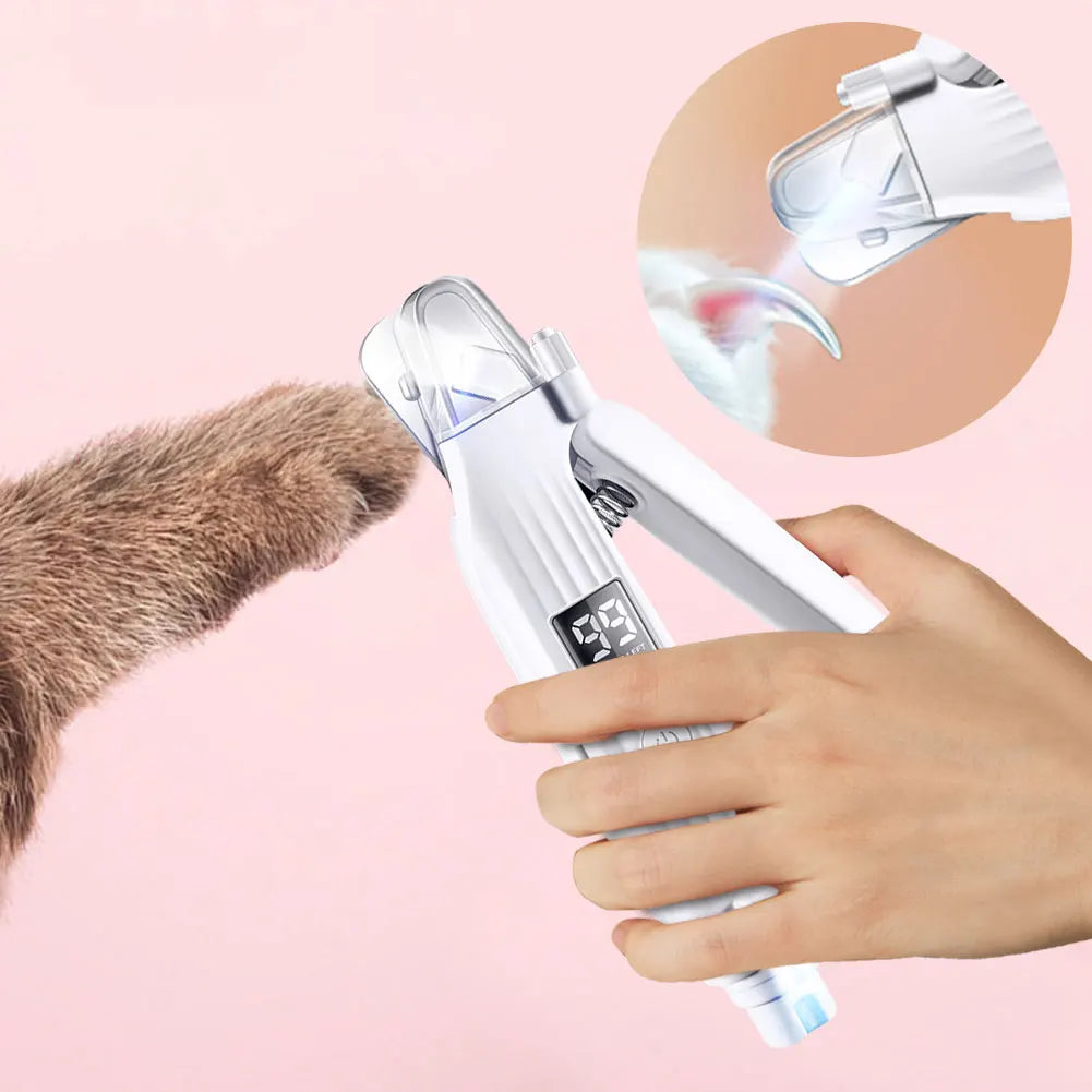 2-in-1 Electric Pet Nail Trimmer & Grinder – Quiet, Low Vibration Grooming with LED Light