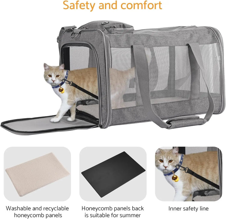 Airline-Approved Pet Carrier – Soft-Sided Travel Bag for Cats & Dogs