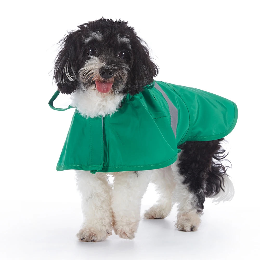 Fashionable Reflective Pet Dog Raincoat – Waterproof Hooded Jacket for Large Dogs
