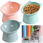 Tilted Elevated Cat Food Bowl – Ergonomic, Anti-Vomiting, Non-Slip Design for Comfortable Mealtime