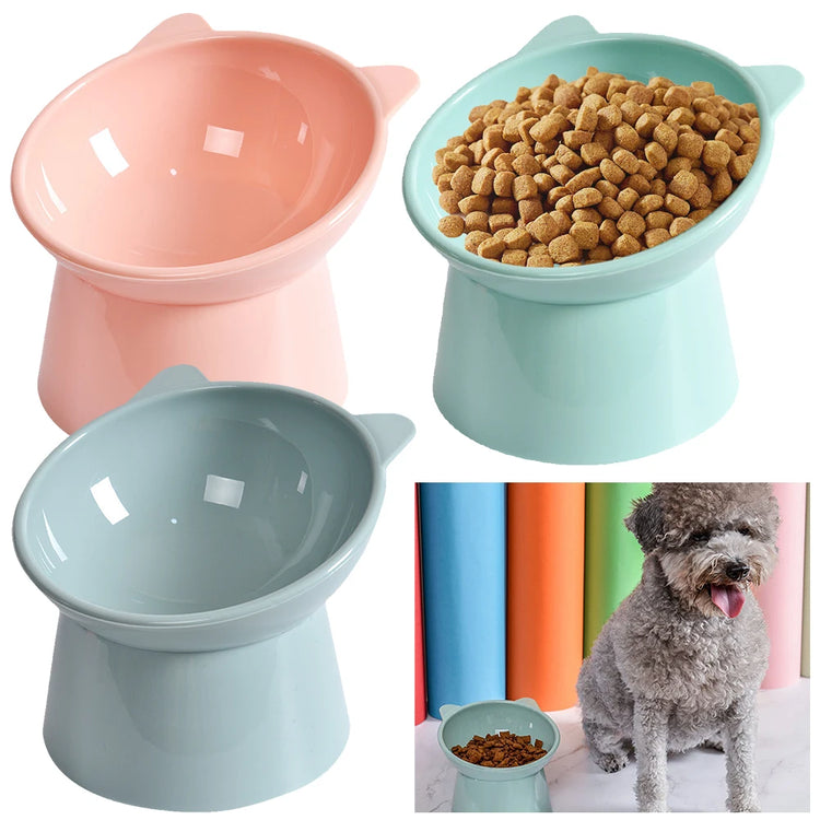 Tilted Elevated Cat Food Bowl – Ergonomic, Anti-Vomiting, Non-Slip Design for Comfortable Mealtime