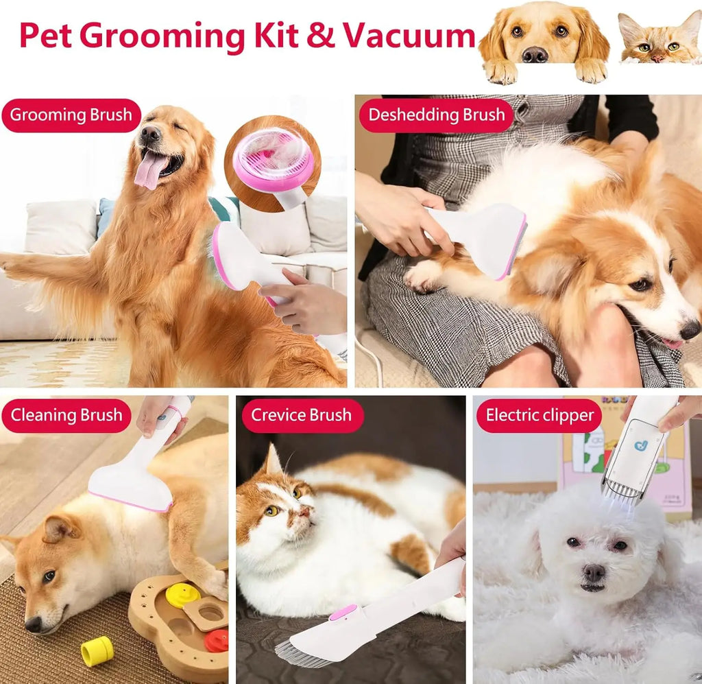 Pet Grooming Vacuum – Dog Hair Groomer & Multi-Functional Pet Grooming Kit