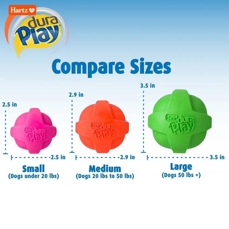 Medium Dog Toys Bacon Scented Squeaky Latex 3 Pack Dura Play Fetch Floatable Indoor Outdoor Durable Chew Toy