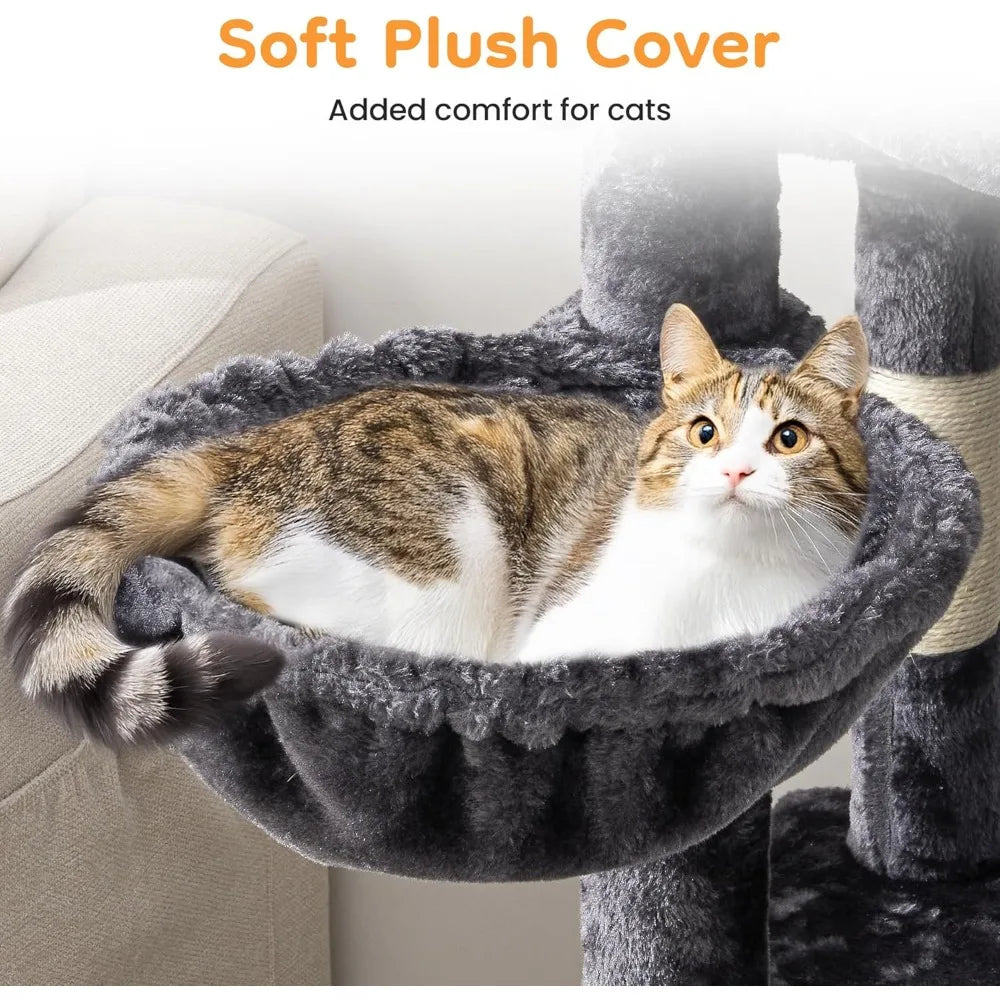 73" Multi-Level Cat Tree Tower – The Ultimate Jungle Gym for Big Cats