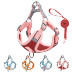 Adjustable Reflective Dog & Cat Harness with Leash – Comfortable, Breathable, and Safe for Small Pets