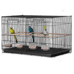 SucceBuy 30-In Flight Bird Cage – Stackable Divided Cage for Small Birds & Travel