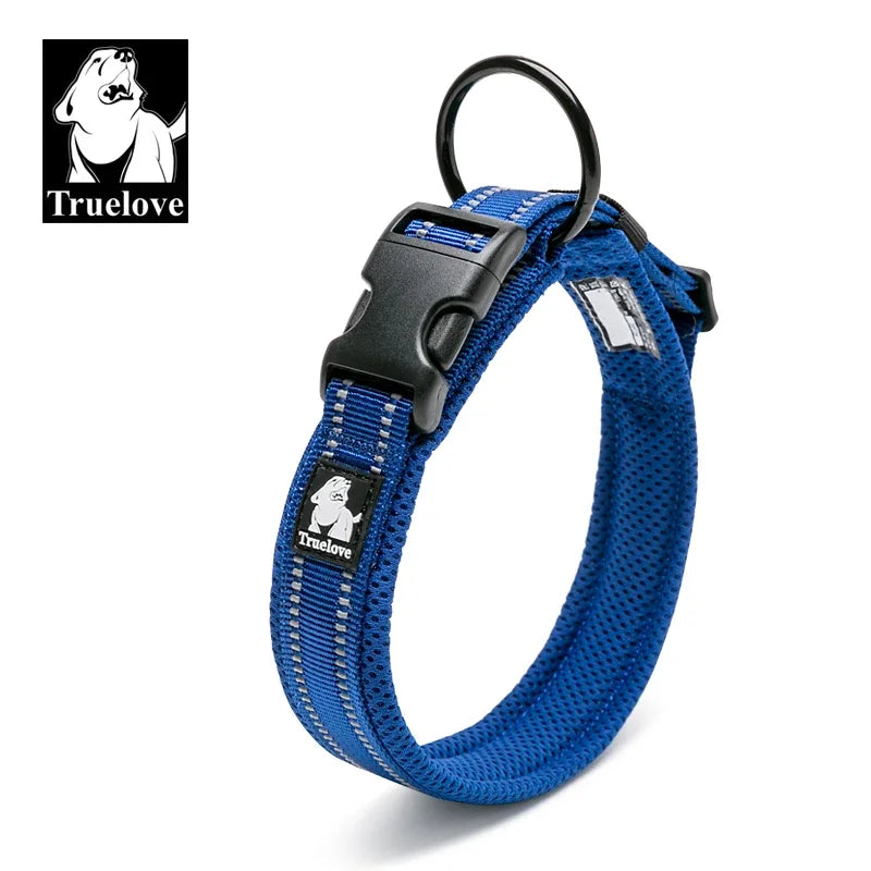 Truelove Nylon Dog Collar – Soft Padded, Reflective, Adjustable & Durable for Training and Everyday Use