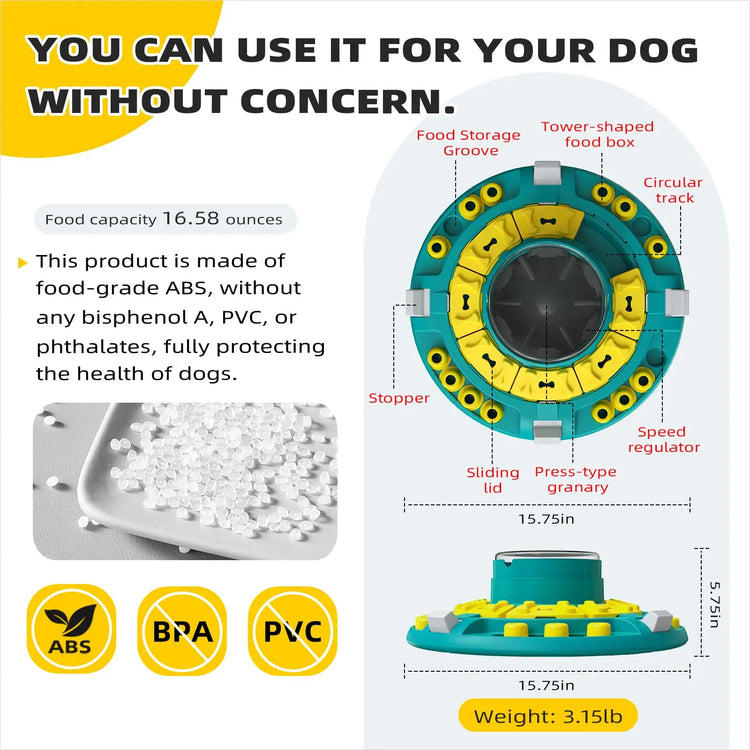 KADTC Advanced Dog Puzzle Toy – Level 4 Brain Stimulation & Slow Feeder