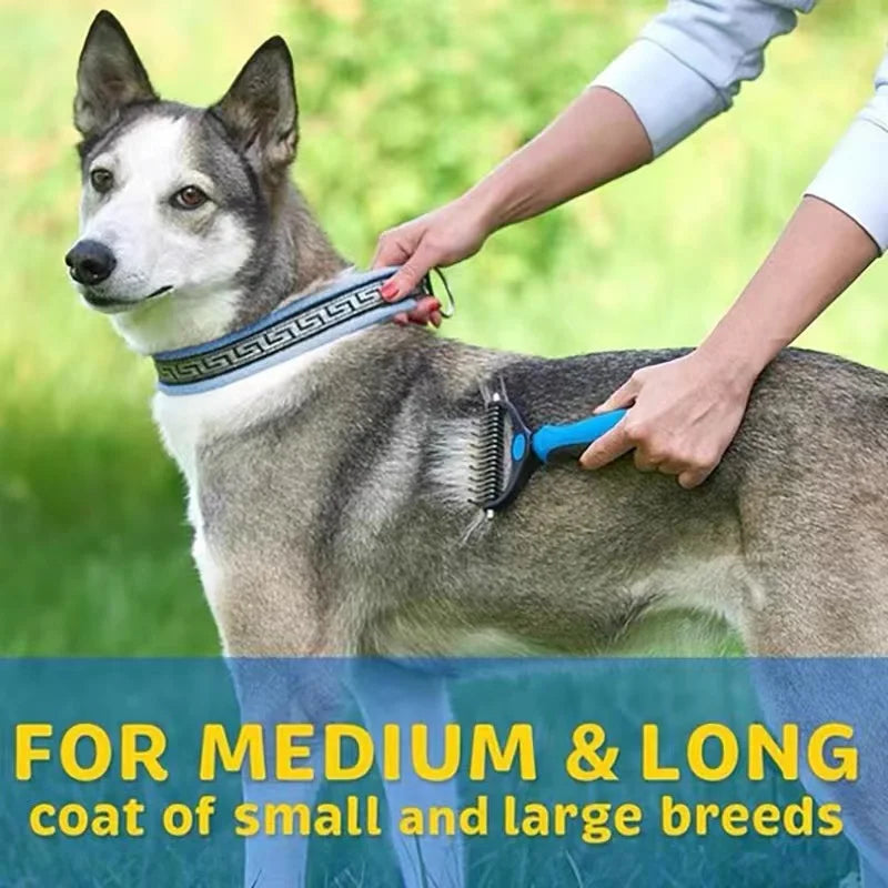 Dog Brush Pet Hair Remover – Professional Shedding & Grooming Tool for Dogs & Cats