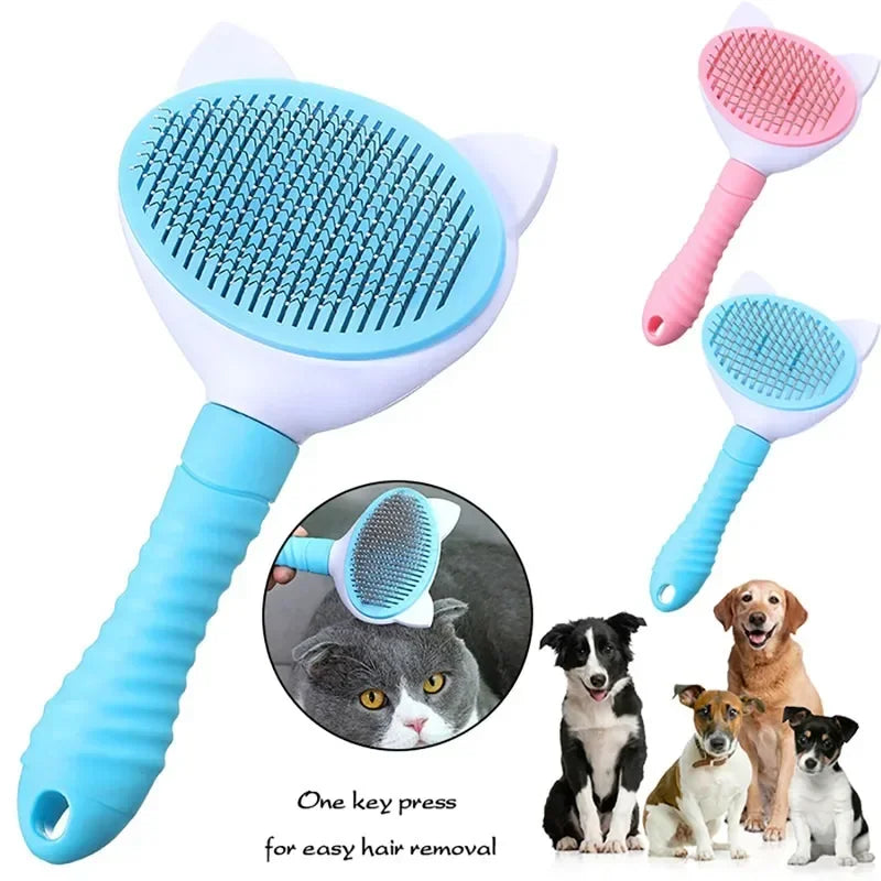 Self-Cleaning Pet Grooming Brush – Professional Quality Comb for Dogs & Cats