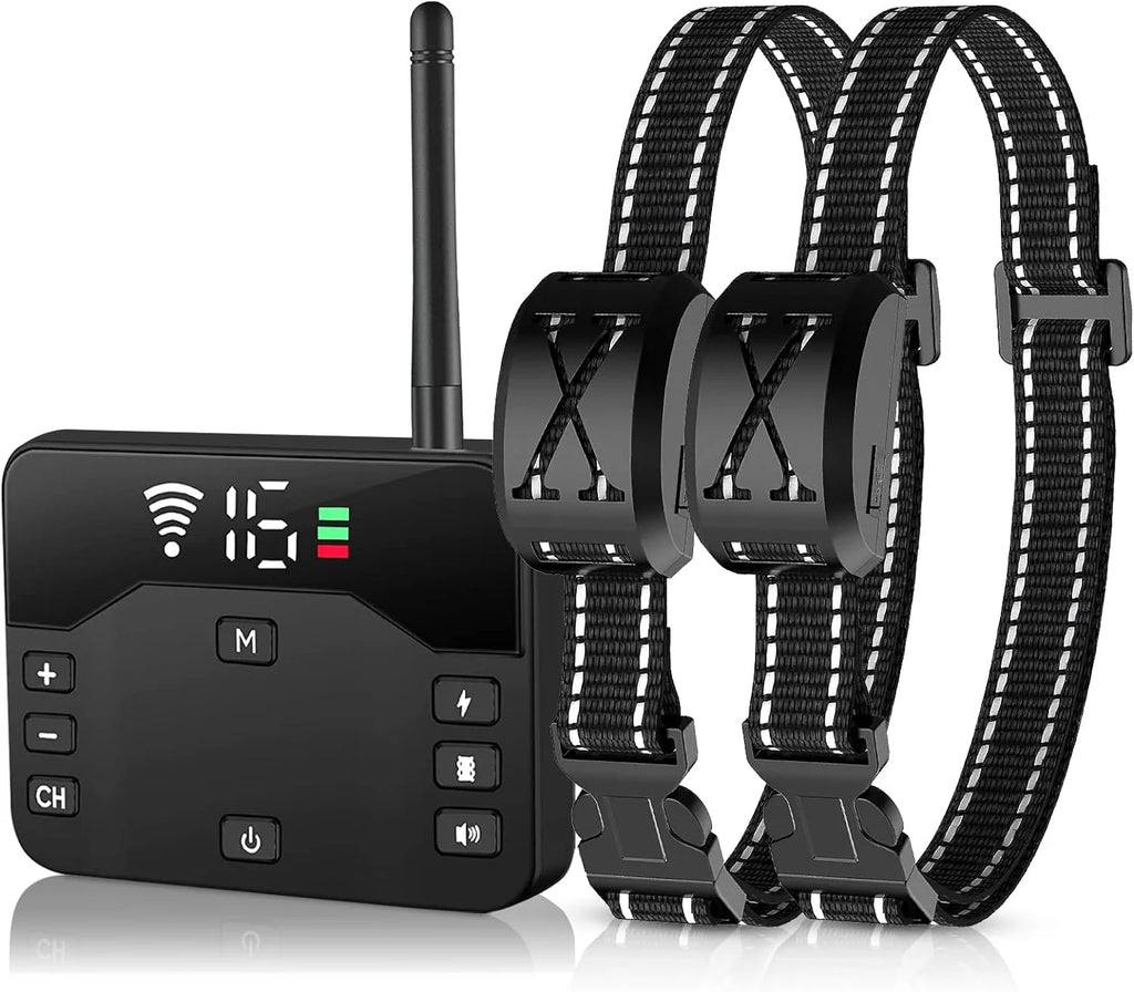 Wireless 2-Dog Fence & Training Collar – Safe Freedom, Smart Control