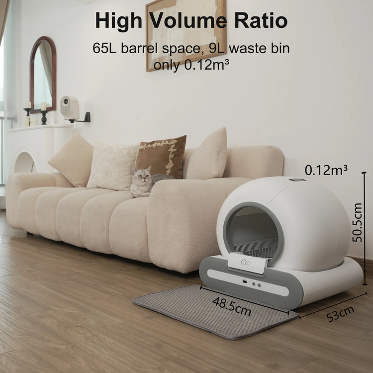 DOEL Automatic Self-Cleaning Cat Litter Box – Smart App-Controlled Toilet with Mat for Multiple Large Cats
