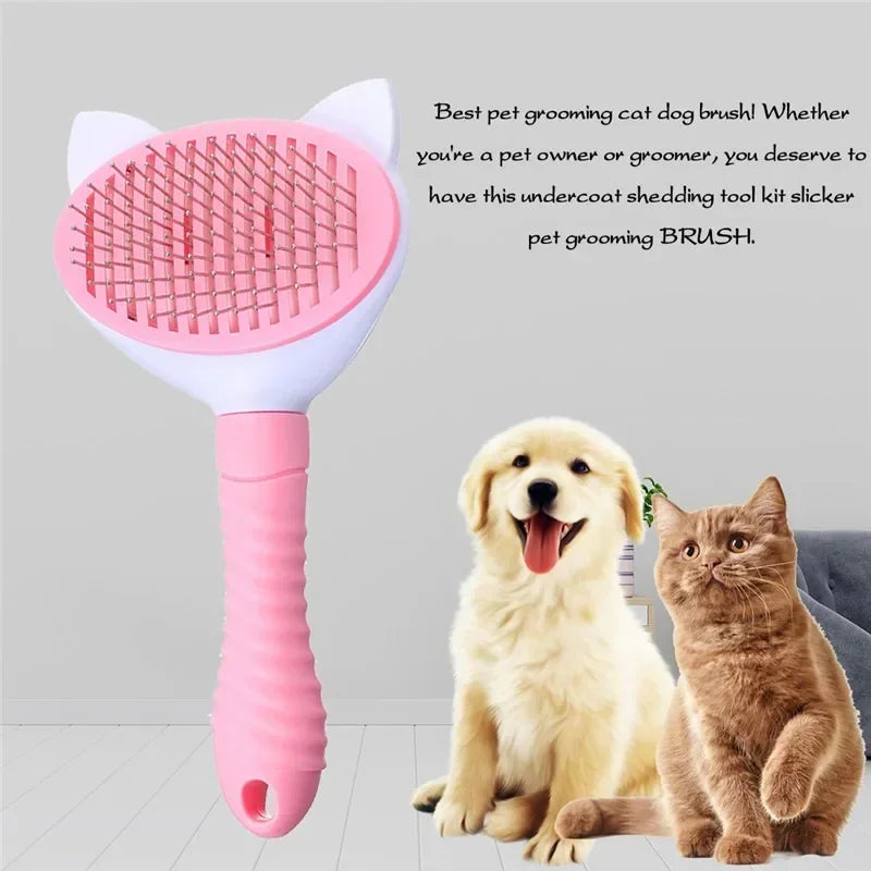 Self-Cleaning Pet Grooming Brush – Professional Quality Comb for Dogs & Cats