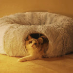 Cat Tunnel Bed with Mat – Plush Playground for Endless Fun