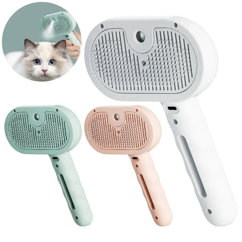 3-in-1 Cat Steam Brush & Grooming Combo – Gentle Care for Your Furry Friend