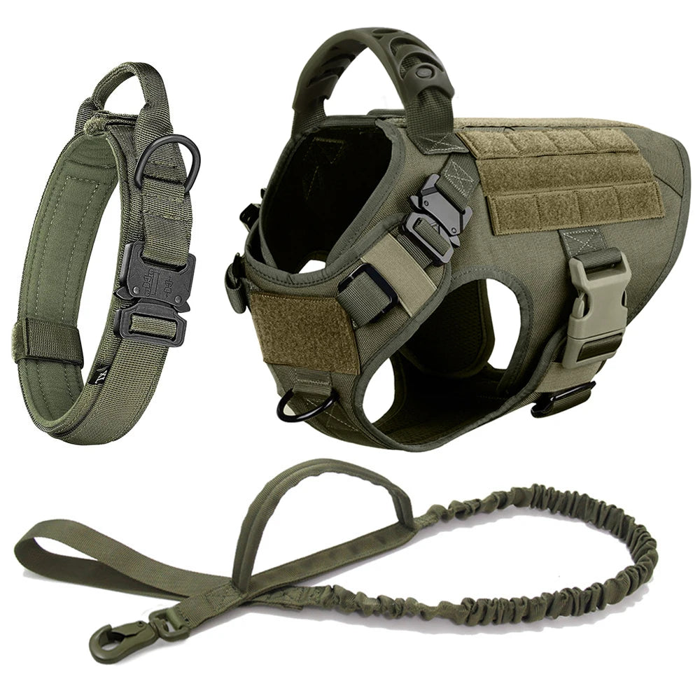 Large Dog Harness & Leash Set – Training & Walking Vest with Collar